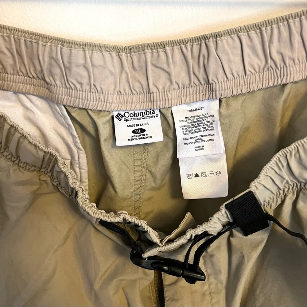 VTG Columbia Belted Zip Pockets Cargo Shorts – XL
